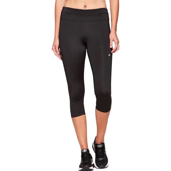 Asics Black Capri Leggings Size XS Running Activewear Athleisure - Picture 1 of 9